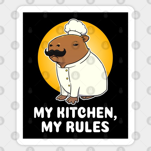 My Kitchen, My rules Capybara Chef Cartoon Sticker by capydays